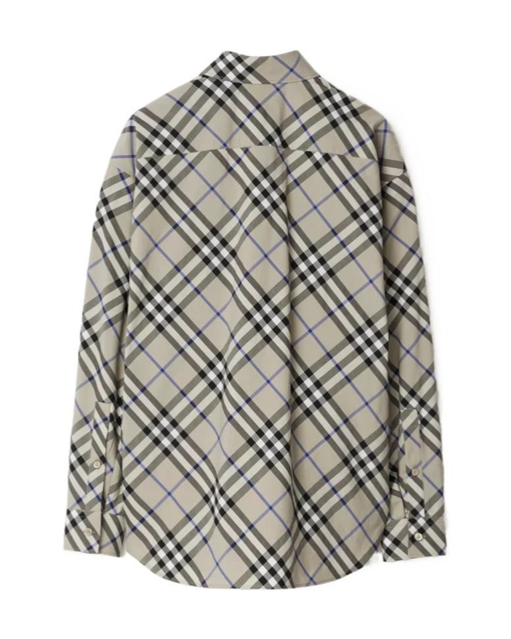 Burberry Gray Checked Long Sleeved Shirt
