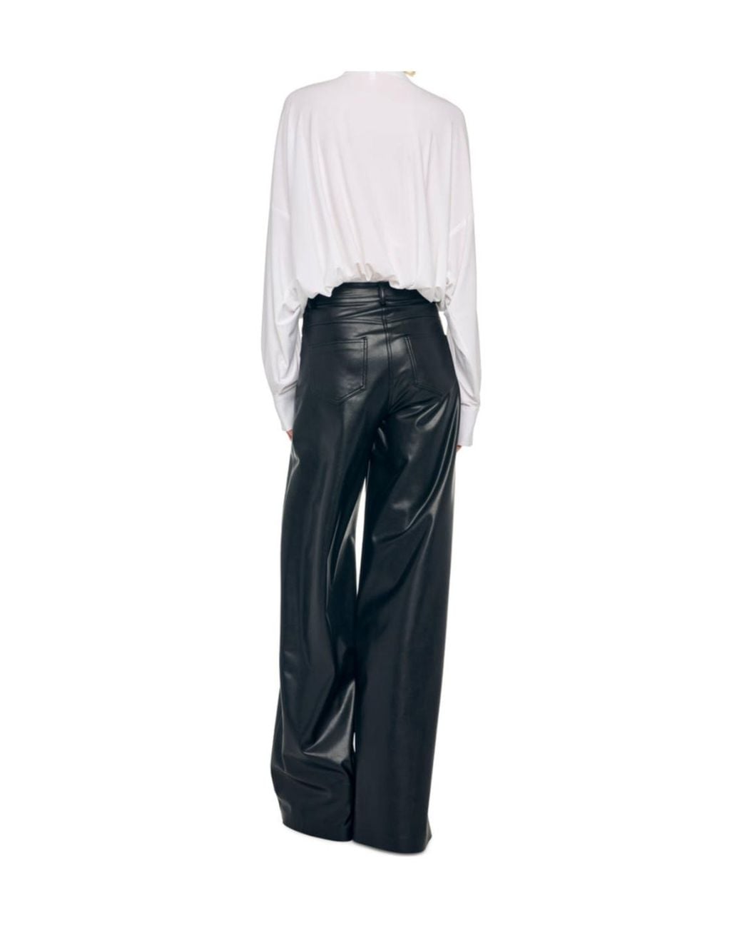 Norma Kamali Black Elephant Wide-Leg Pants