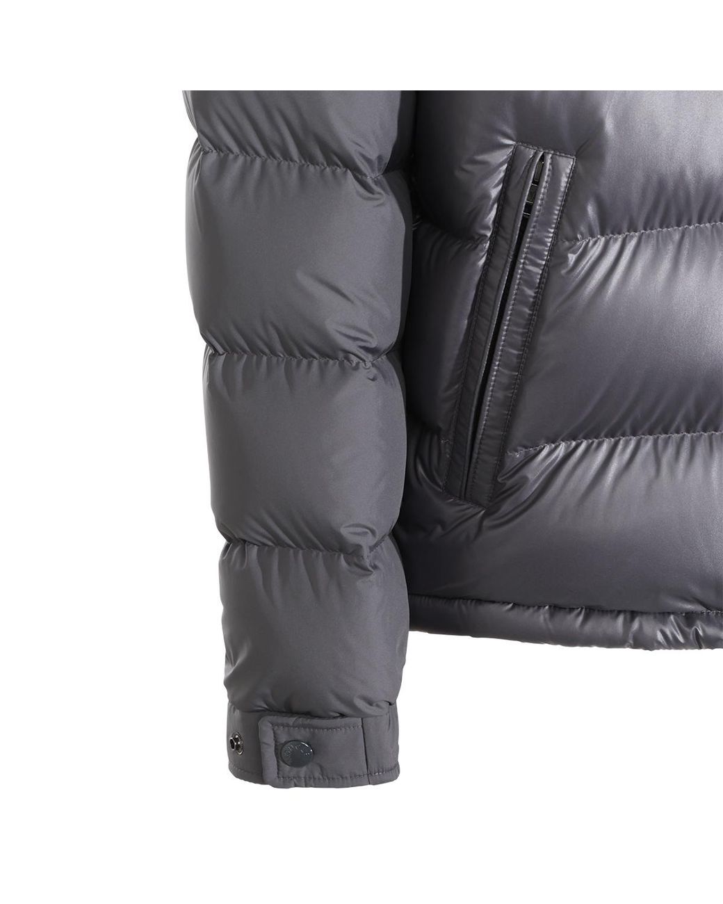 Moncler Gray Maya Zip-Up Hooded Jacket for men