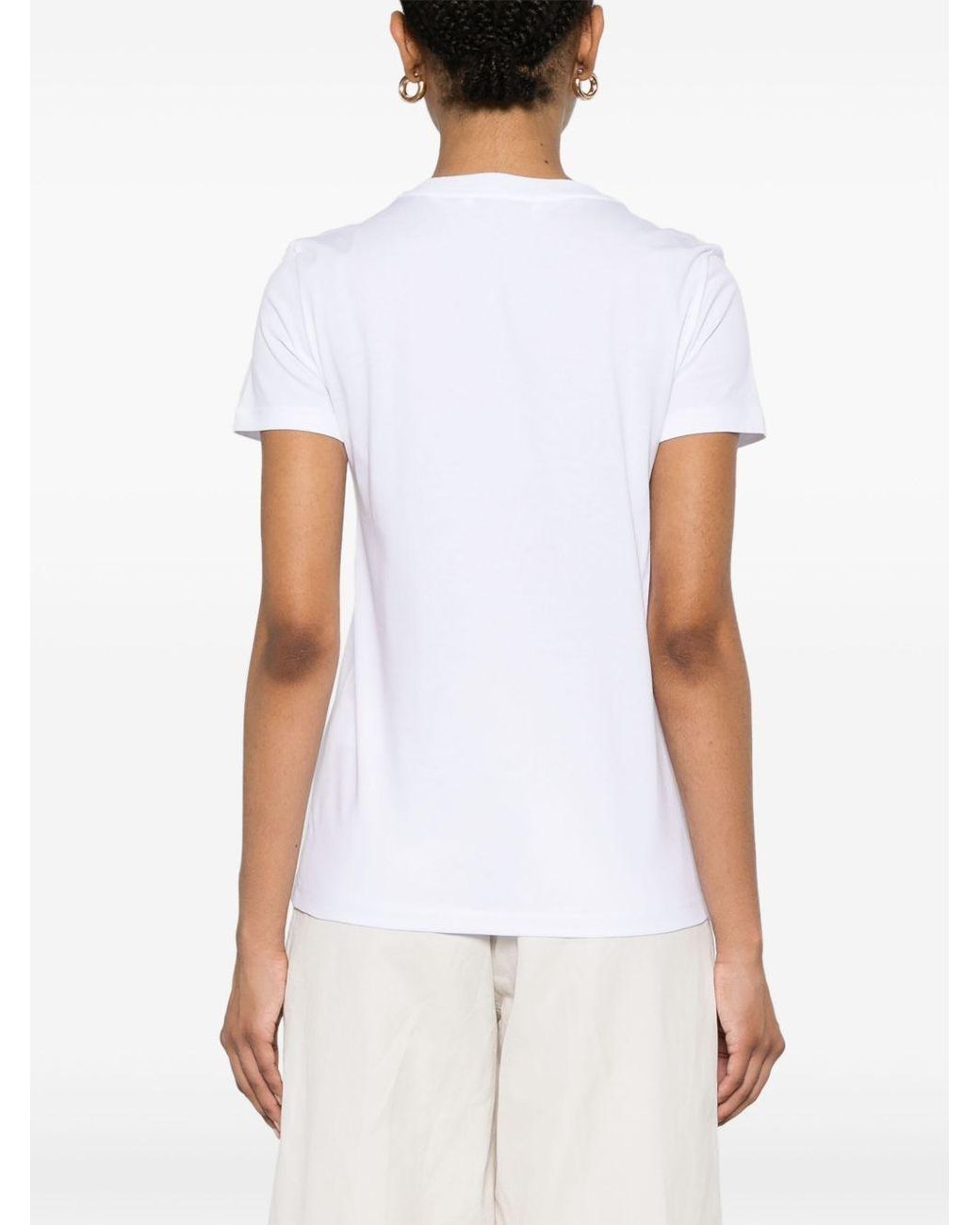 Max Mara Black Colibri Cotton T Shirt With Front Print