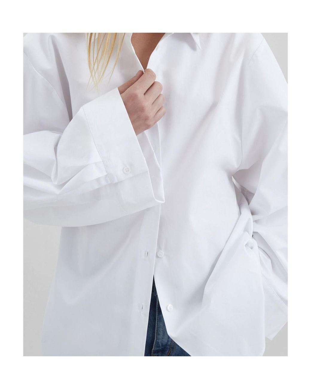 Frankie Shop White Tila Wide-Sleeve Shirt