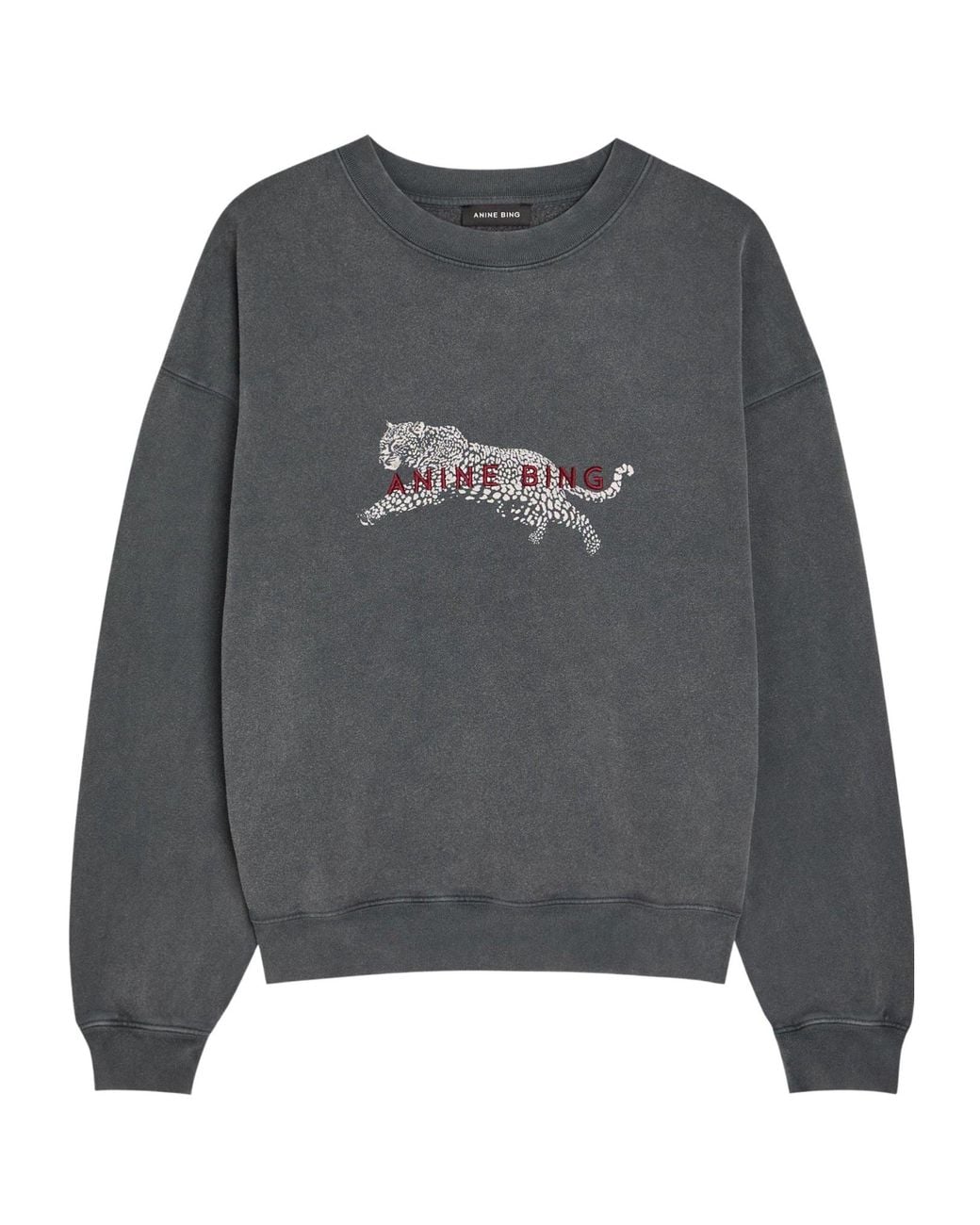 Anine Bing Gray Cotton Sweatshirt