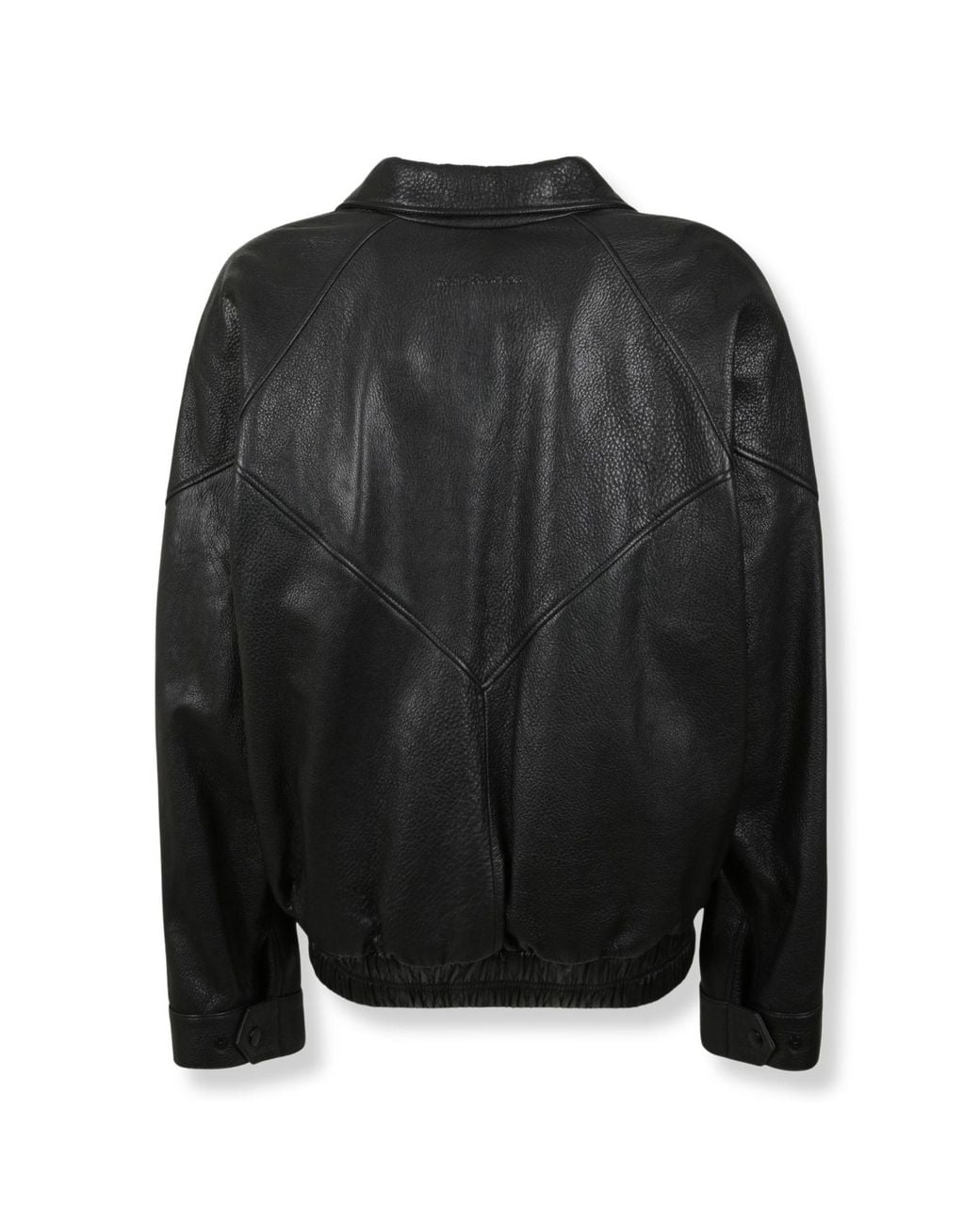 Acne Black Leather Logo Blouson