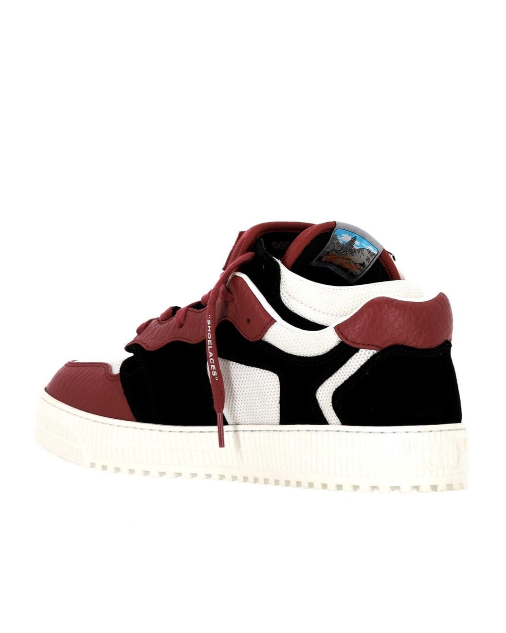 Off-White c/o Virgil Abloh Red Suede-Panelled Sneakers for men