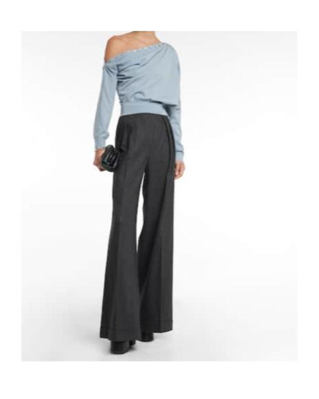 Altuzarra Blue Cragen One-Shoulder Wool-Blend Sweater