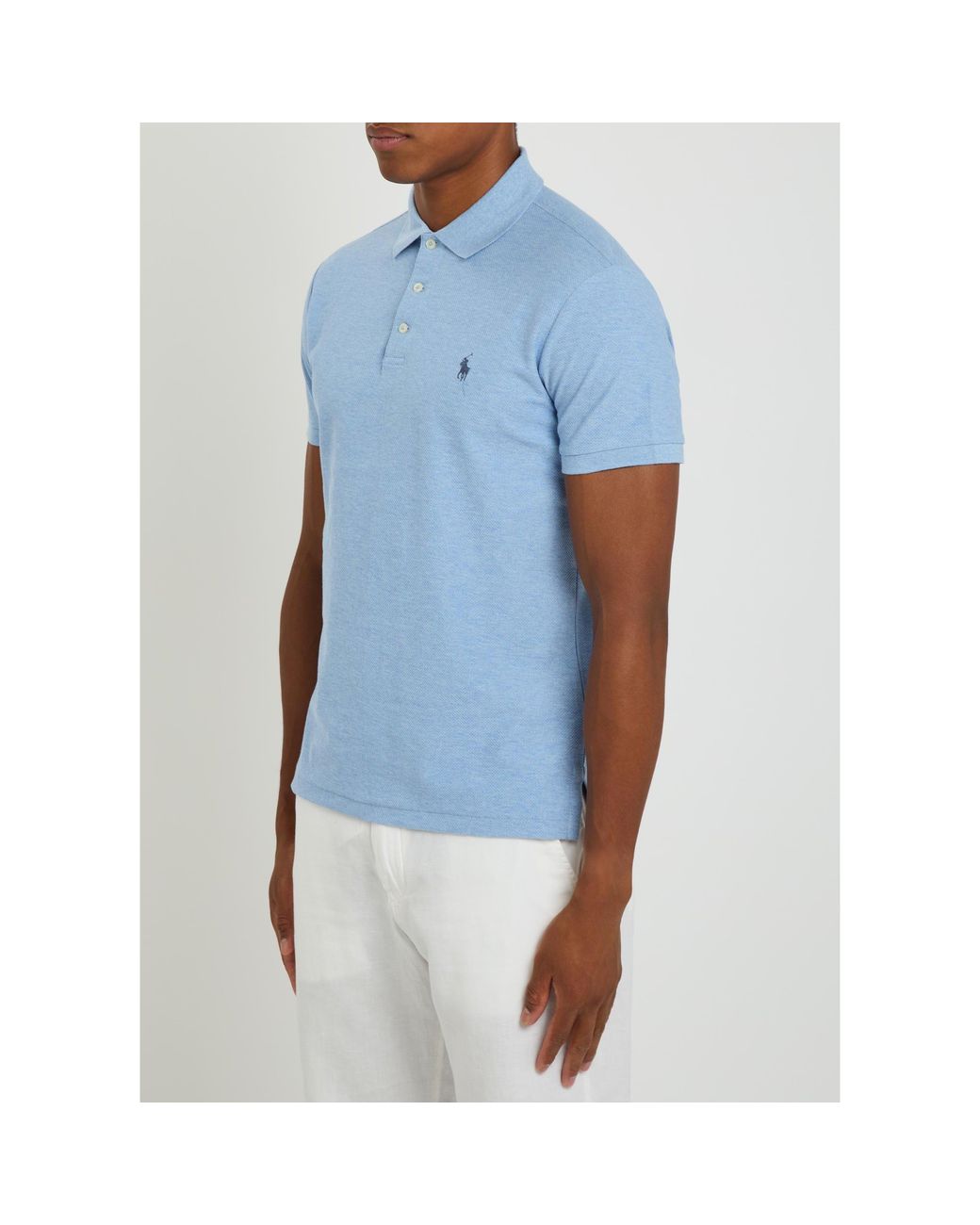 Polo Ralph Lauren Blue Short-Sleeved Polo Shirt for men