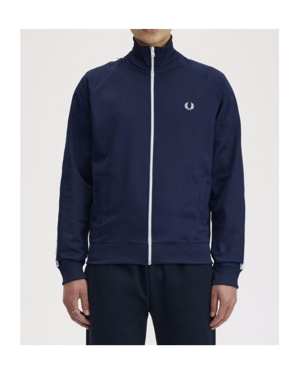 Fred Perry Blue Taped Track Jacket for men
