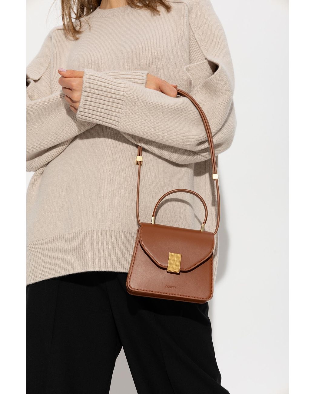 Lanvin Brown Concerto Tote Bag