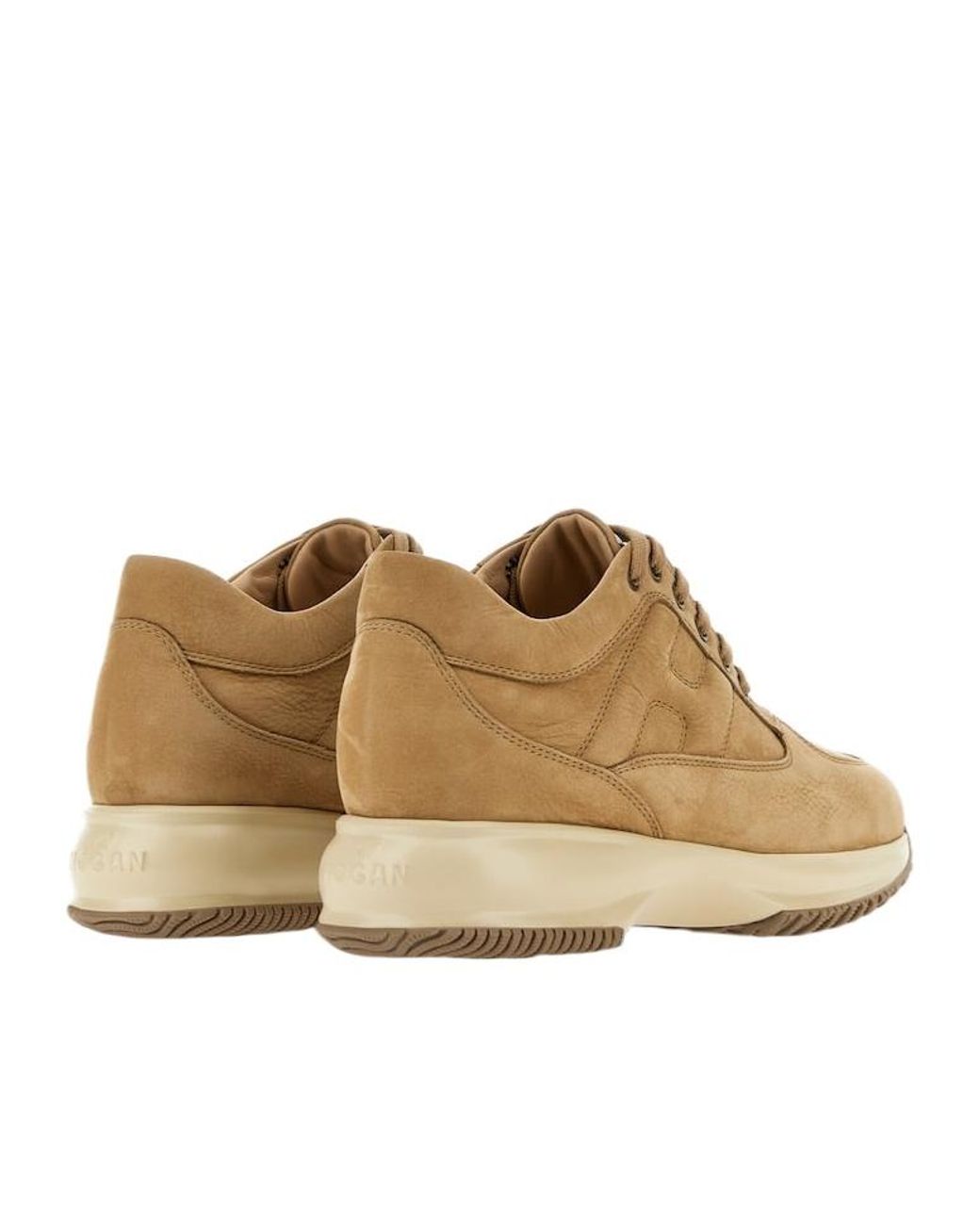 Hogan Natural Interactive Lace-Up Sneakers