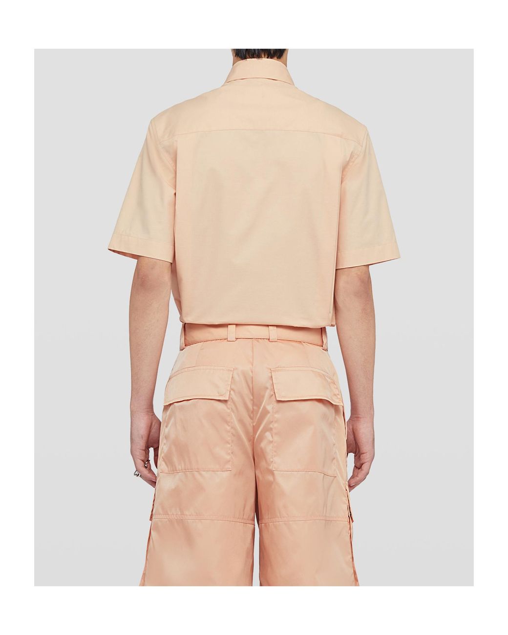 Jil Sander Natural Short Sleeved Straight Hem Shirt for men