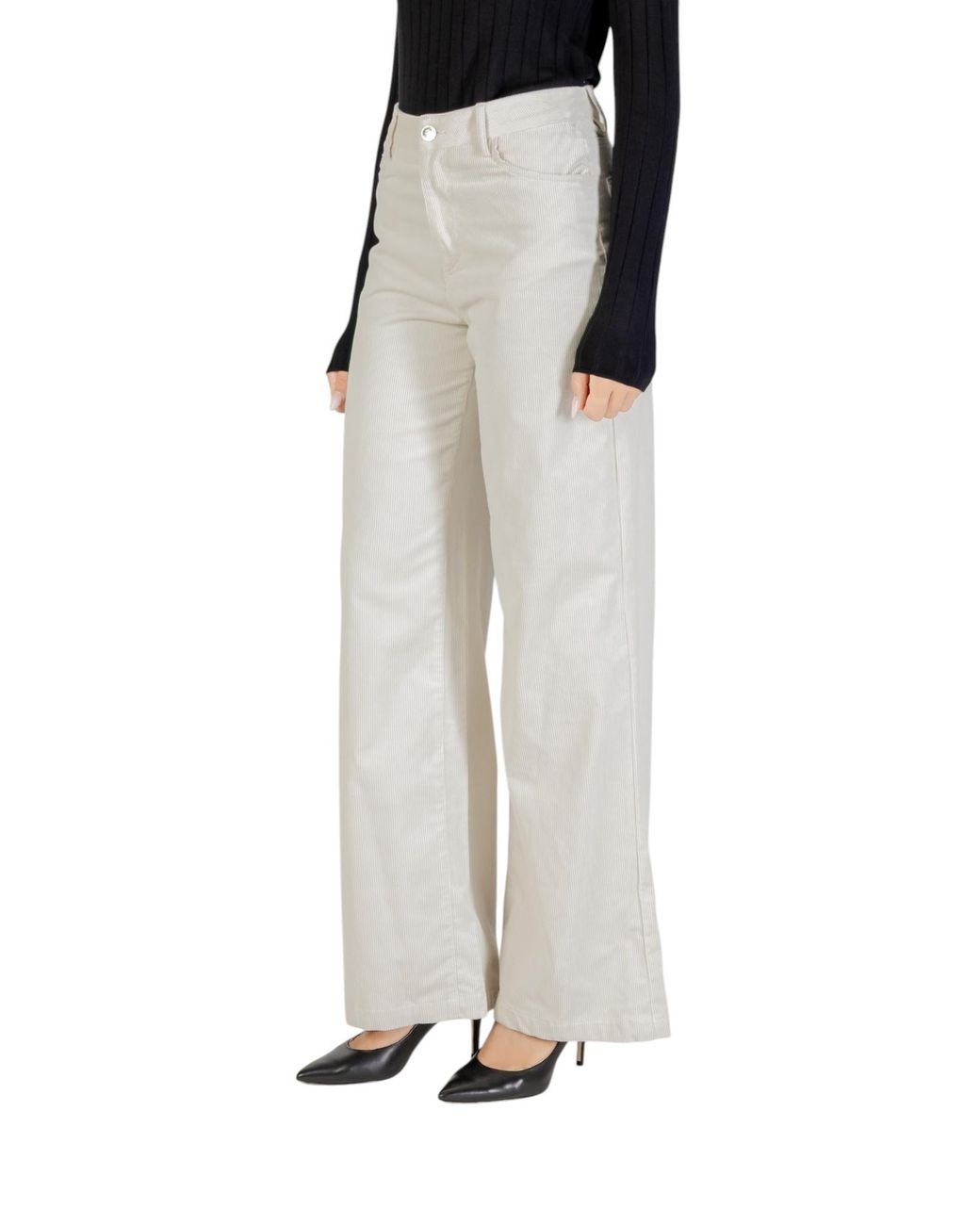 Liu Jo Multicolor Wide-Leg Corduroy Trousers
