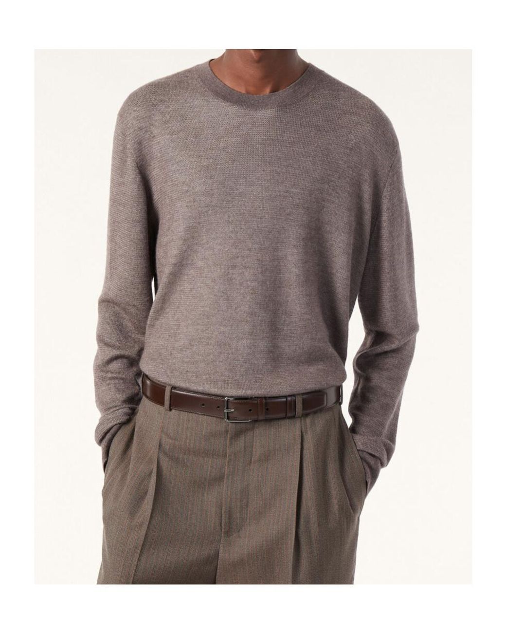 Loro Piana Gray Manipur Crewneck for men