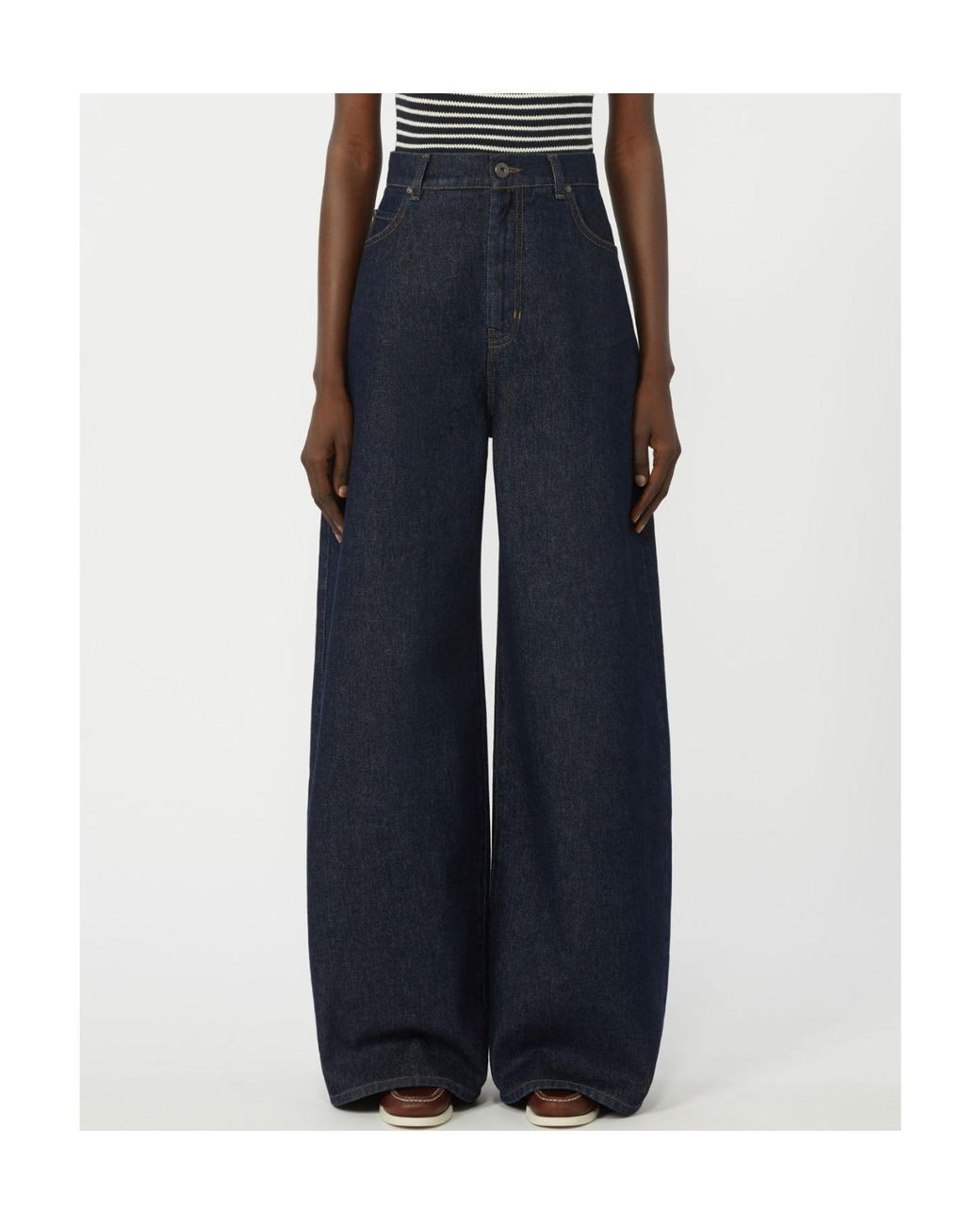 Weekend by Maxmara Blue Tabella Wide Leg Jeans