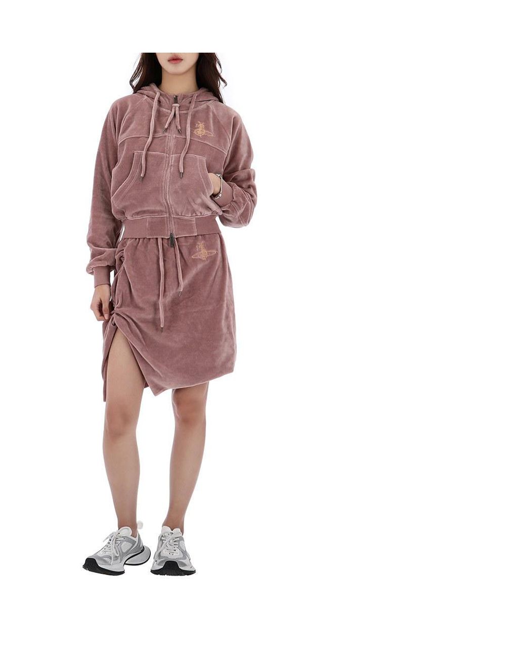 Vivienne Westwood Pink Drawstring Zipped Hoodie