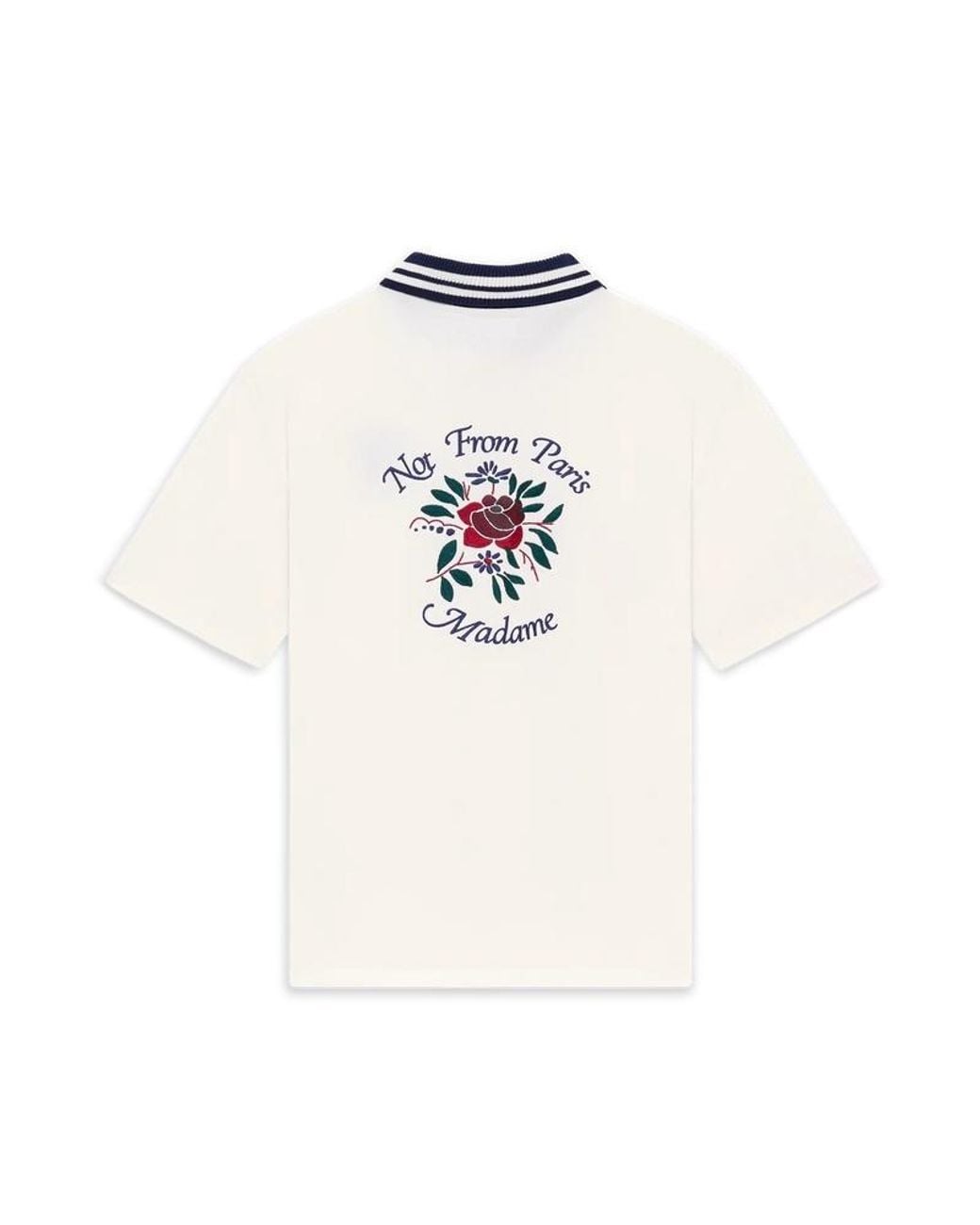 Drole de Monsieur White Drôle De Monsieur Chemise Piquée Slogan Rose Shirt for men
