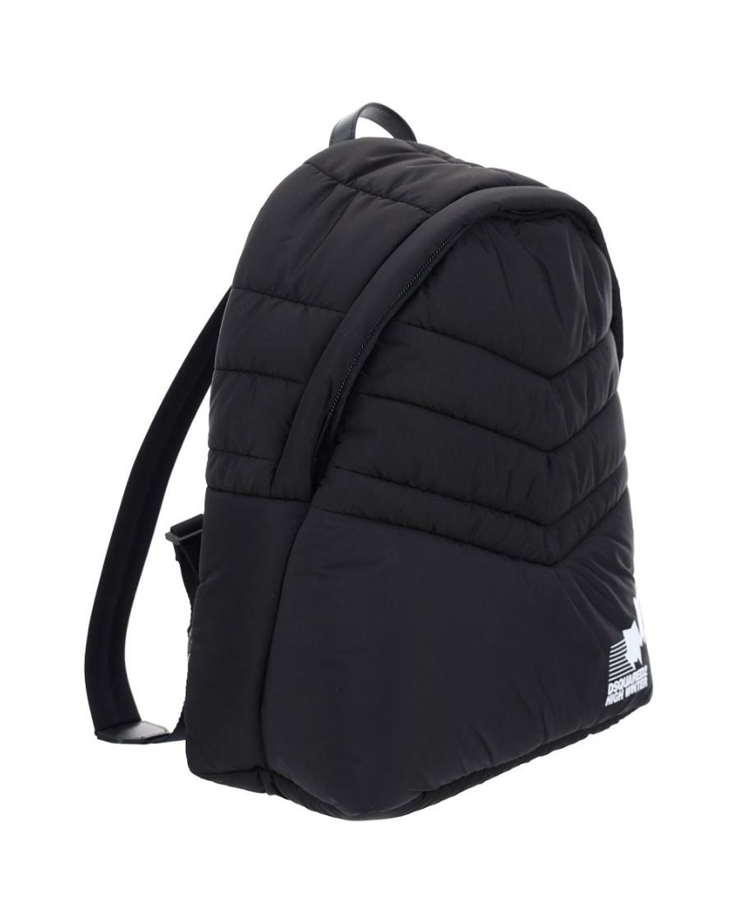 DSquared² Blue Padded Logo-Print Backpack for men