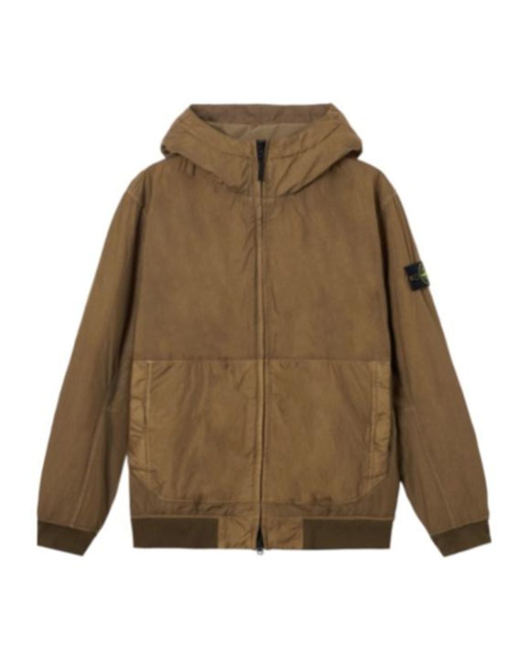 Stone Island Natural Hooded Bomber Jacket for men