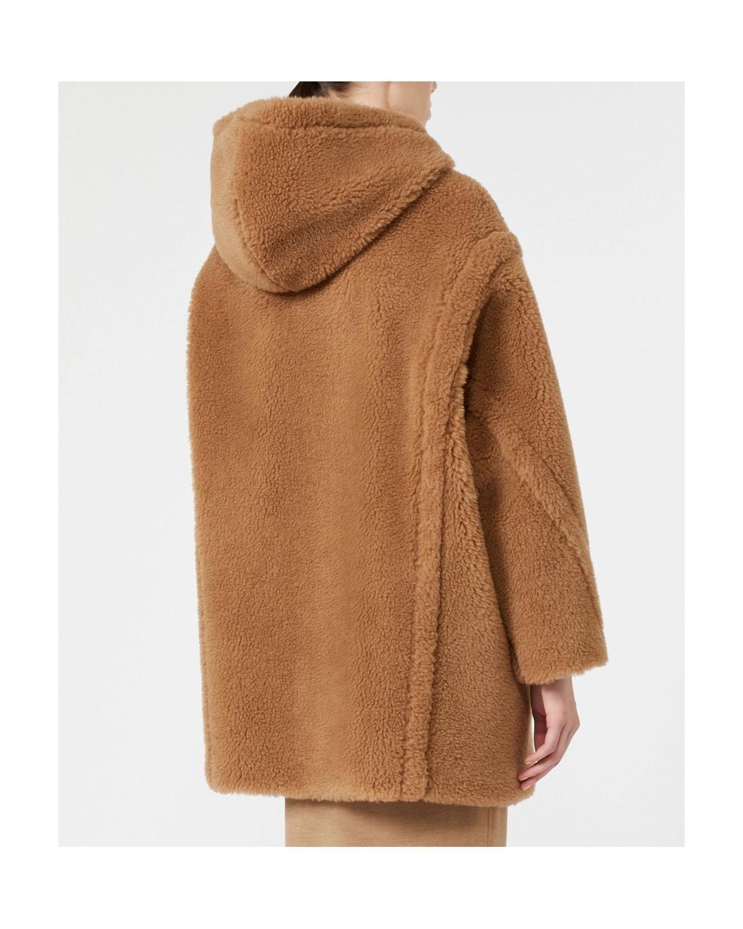Max Mara Brown Teddy Fabric Coat