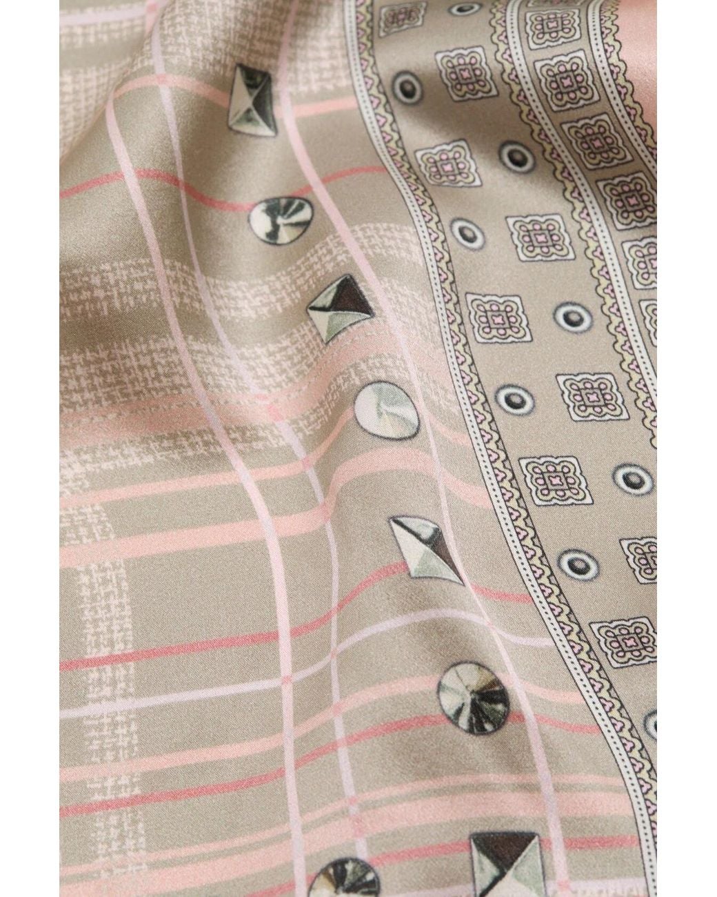 Acne Natural Check-Print Scarf