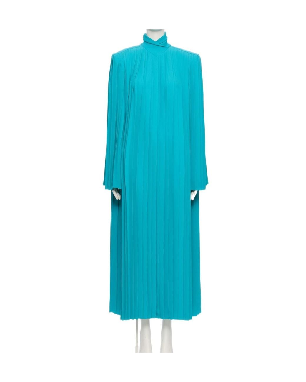 Valentino Blue Long-Sleeved Dress