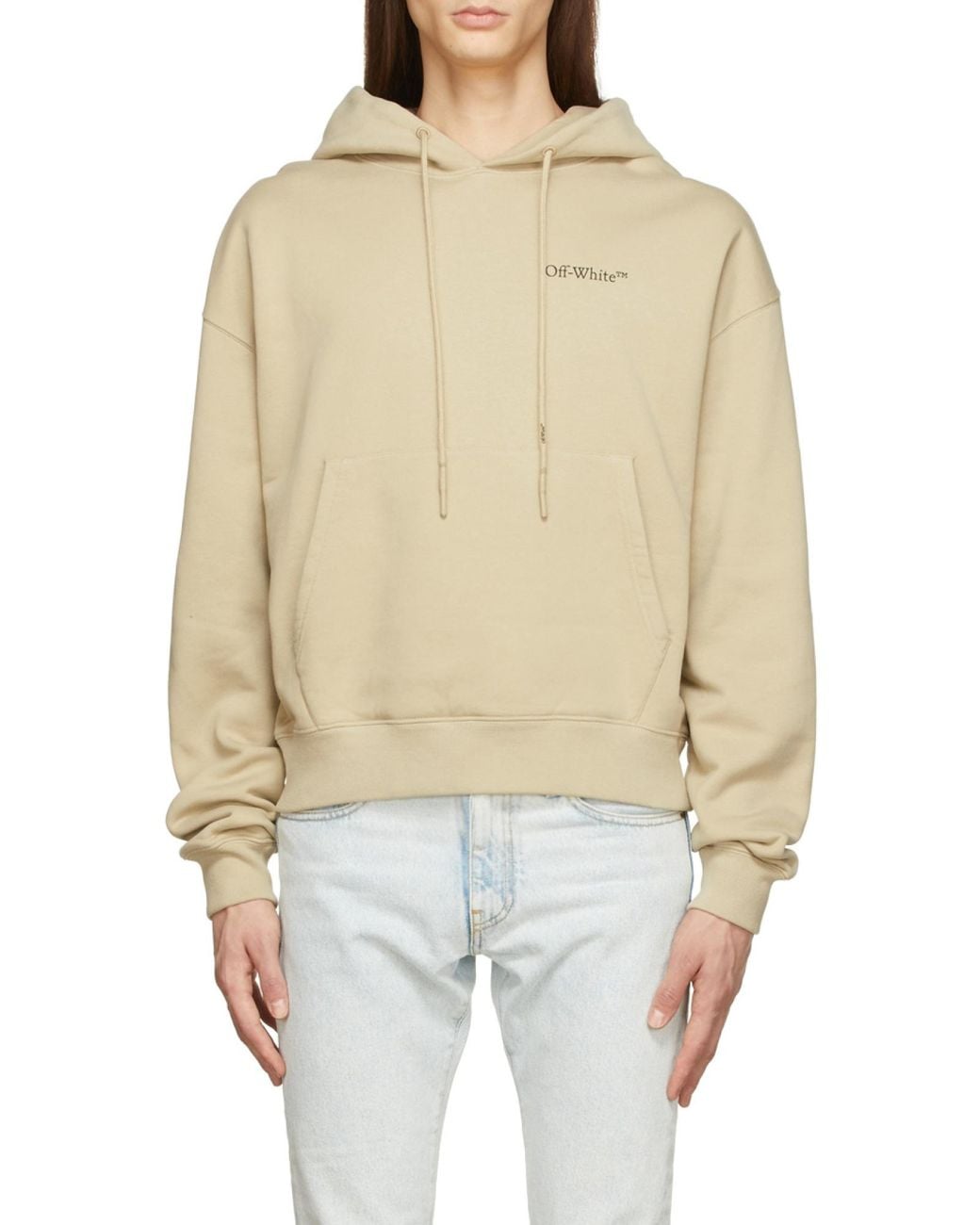 Off-White c/o Virgil Abloh Natural Arrows-Motif Brushed Jumper for men