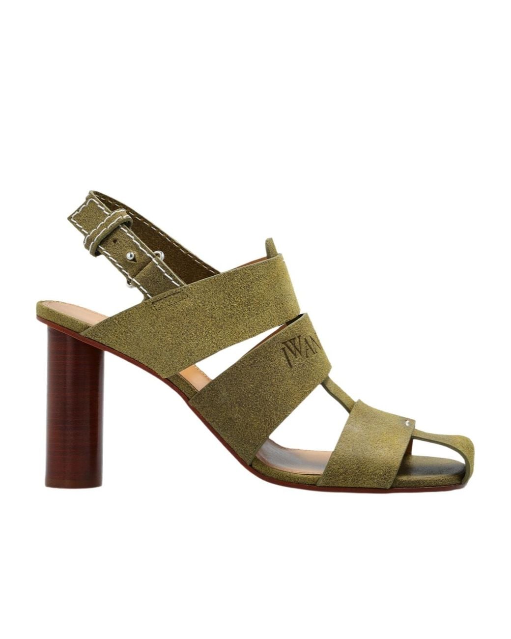 J.W. Anderson Green Round Toe High Heel Sandals
