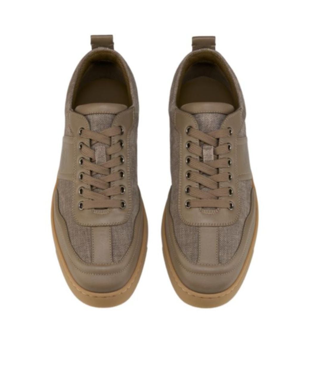 Christian Louboutin Brown Panelled Low-Top Sneakers for men