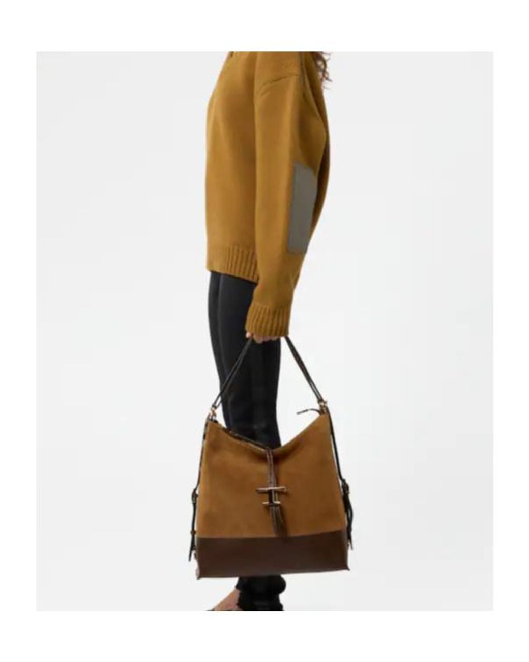 Tod's Brown T Timeless Shoulder Bag