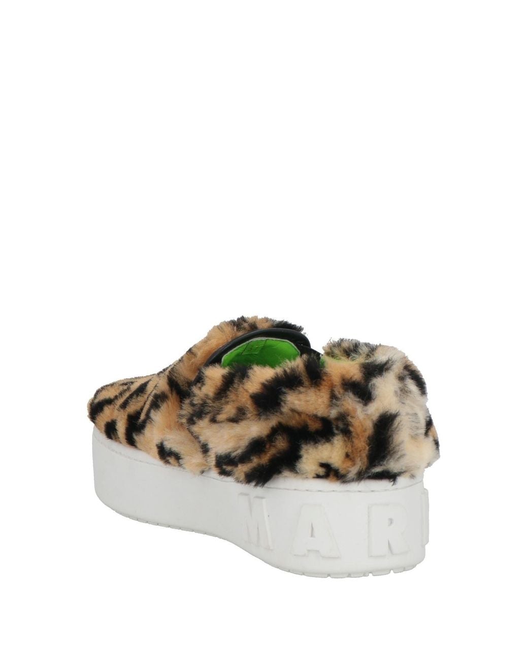Marni Brown Leopard Print Casual Shoes