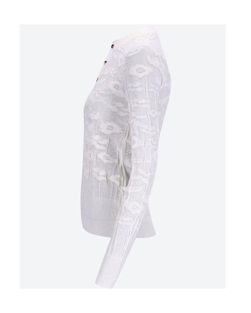Bottega Veneta White Flowers Jumper