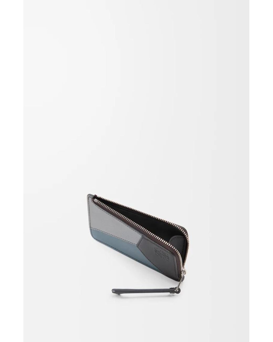 Loewe Gray Puzzle Zipped Coin Card Holder for men