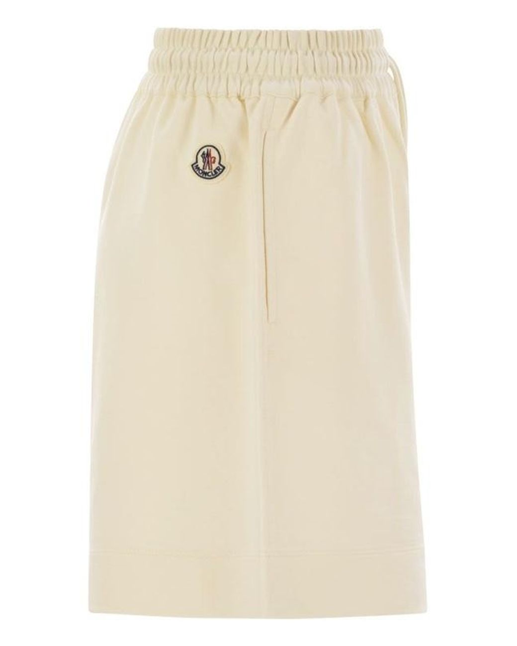 Moncler Natural Logo Patch Drawstring Shorts