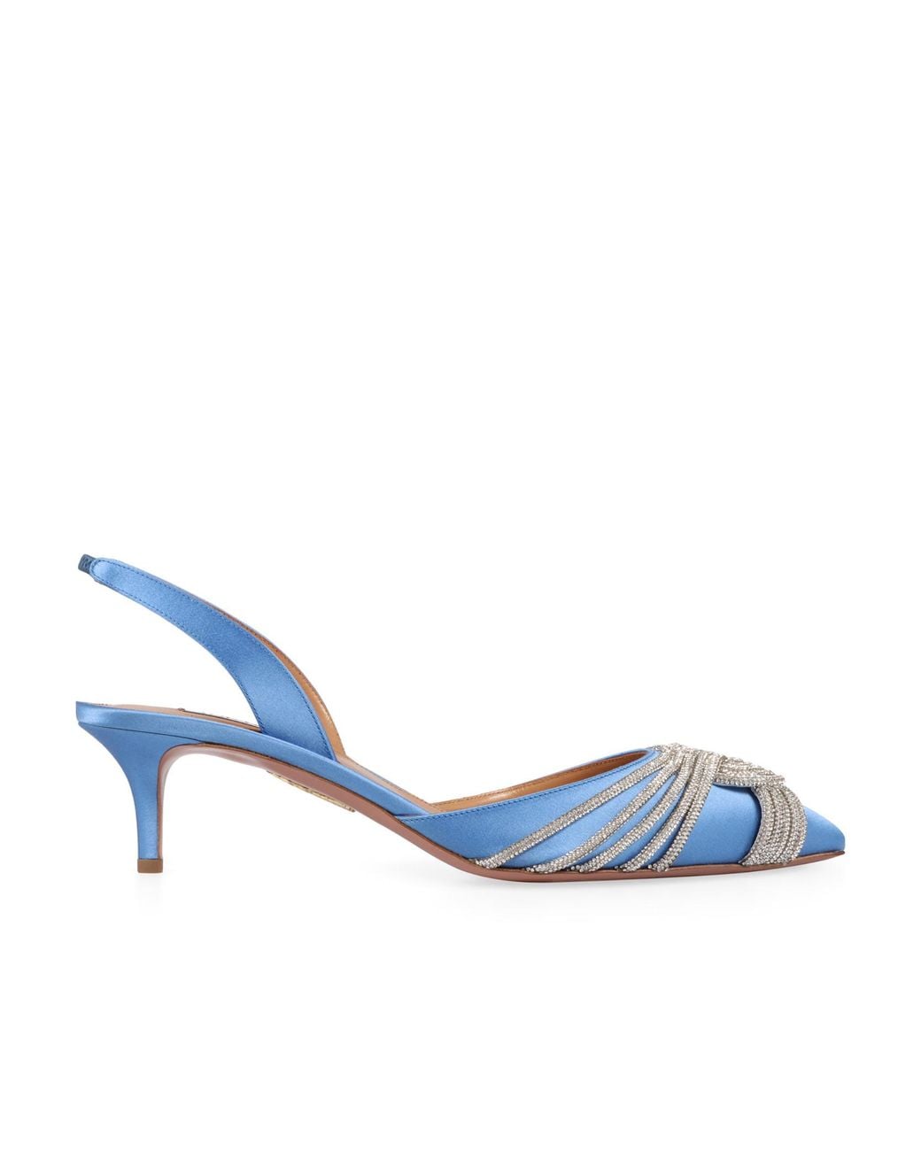Aquazzura Blue Gatsby 50Mm Slingback Pumps