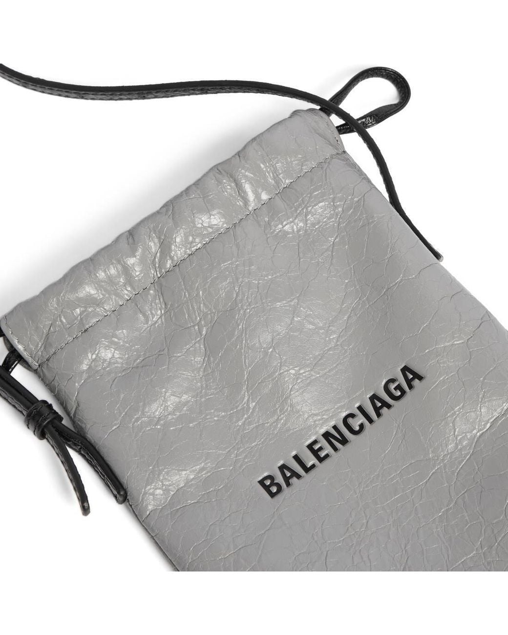 Balenciaga Metallic Shopper Phone Holder Shoulder Bag for men