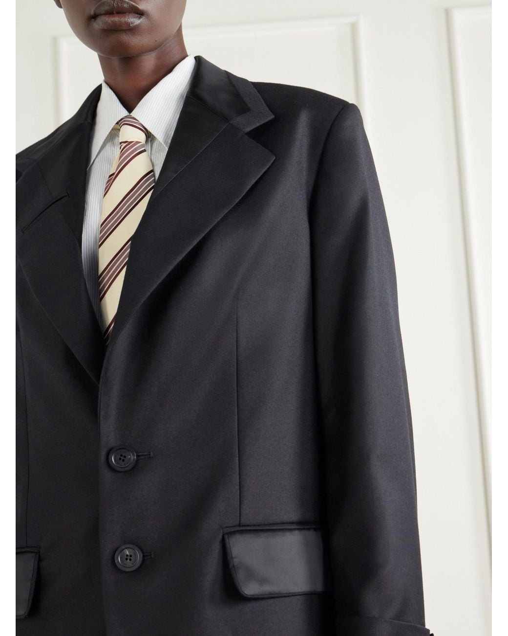 Jean Paul Gaultier Black Wool-Gabardine Blazer