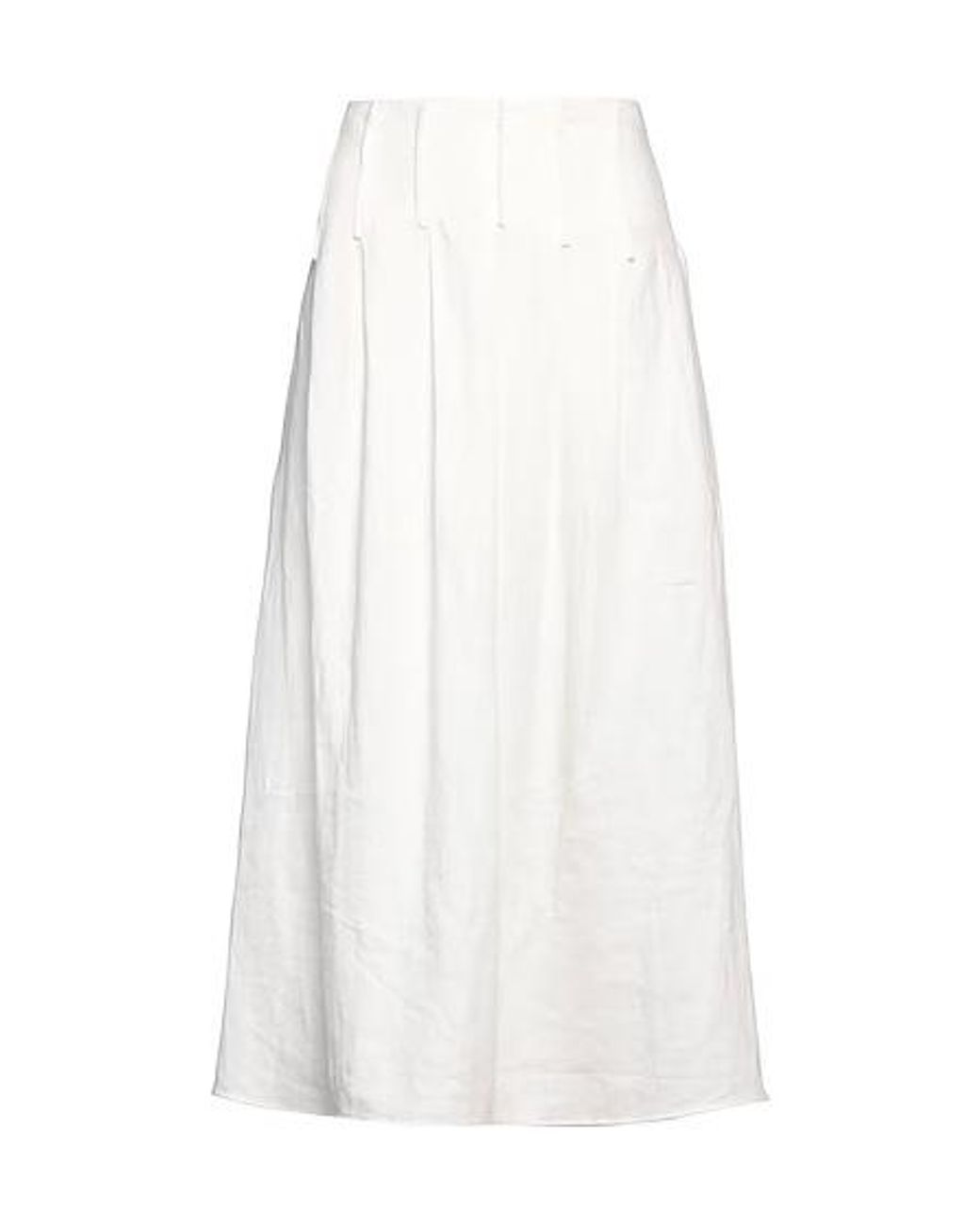 Chloé White Basic Solid Colour A-Line Swing Skirt