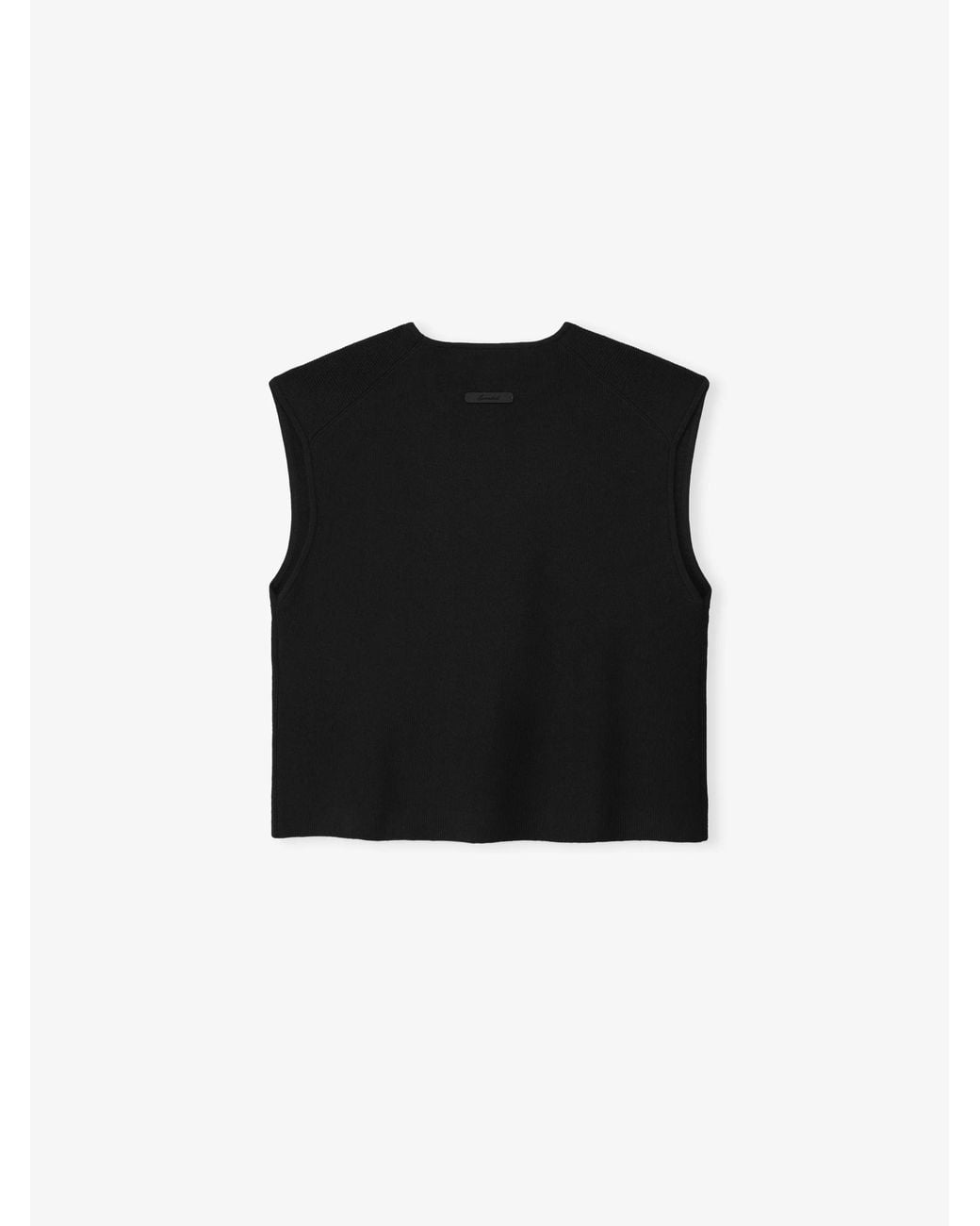 Fear Of God Black Signature Rib Knit Cropped Top