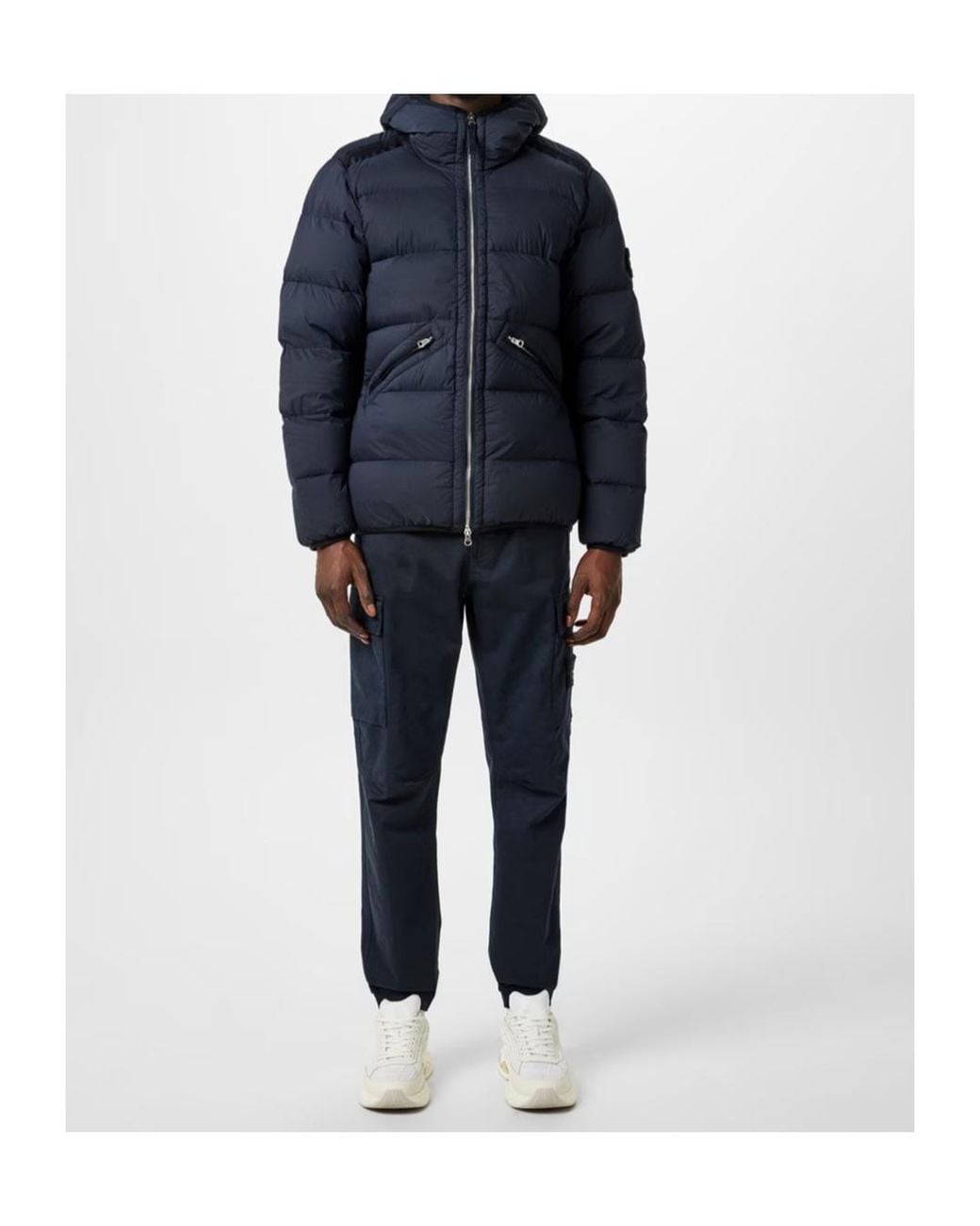 Stone Island Blue Raso Cargo Trousers for men