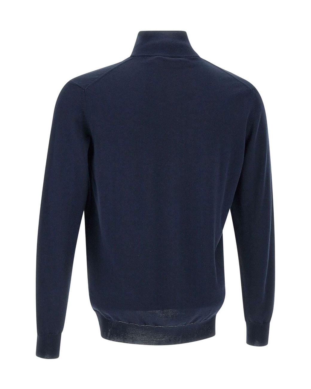Kangra Cashmere Blue Kangra High Collar Zip Knitwear for men