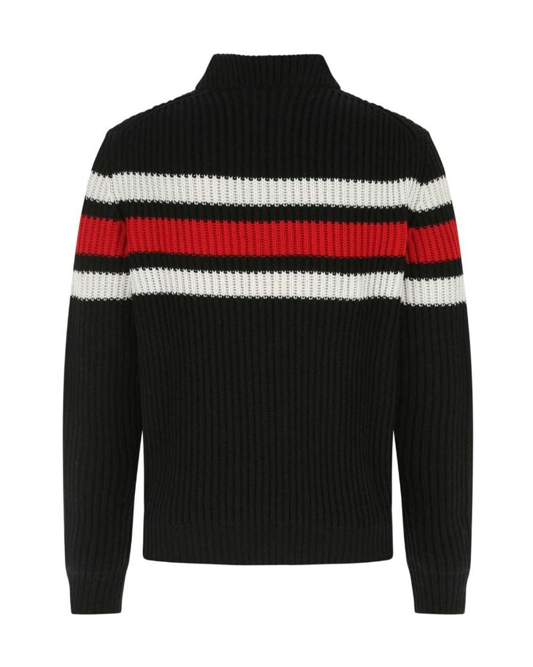 Prada Black Logo-Jacquard Cashmere Cardigan for men