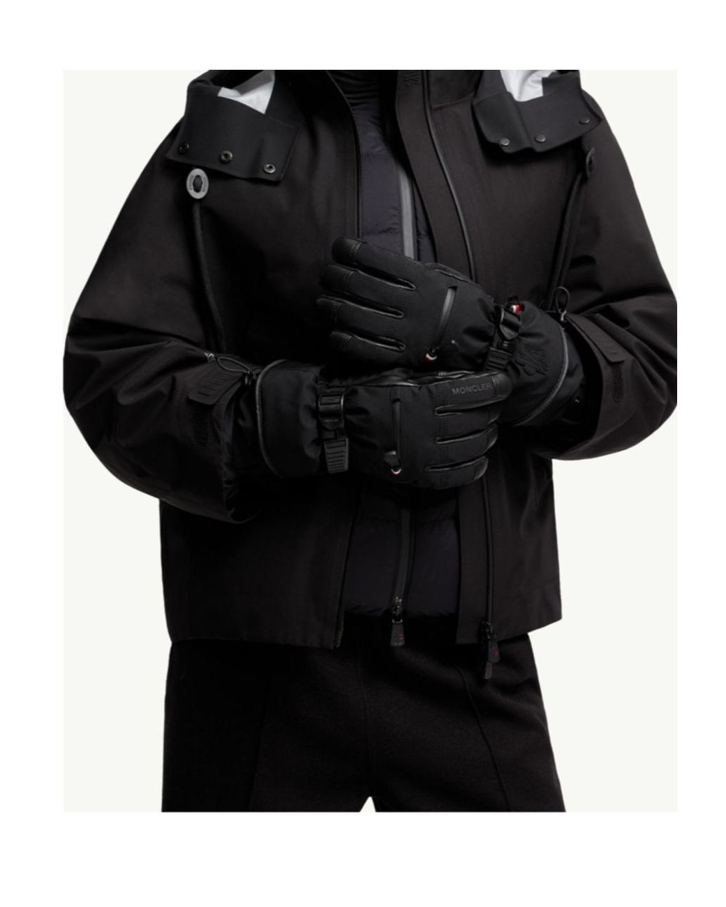 Moncler Black Padded Gloves
