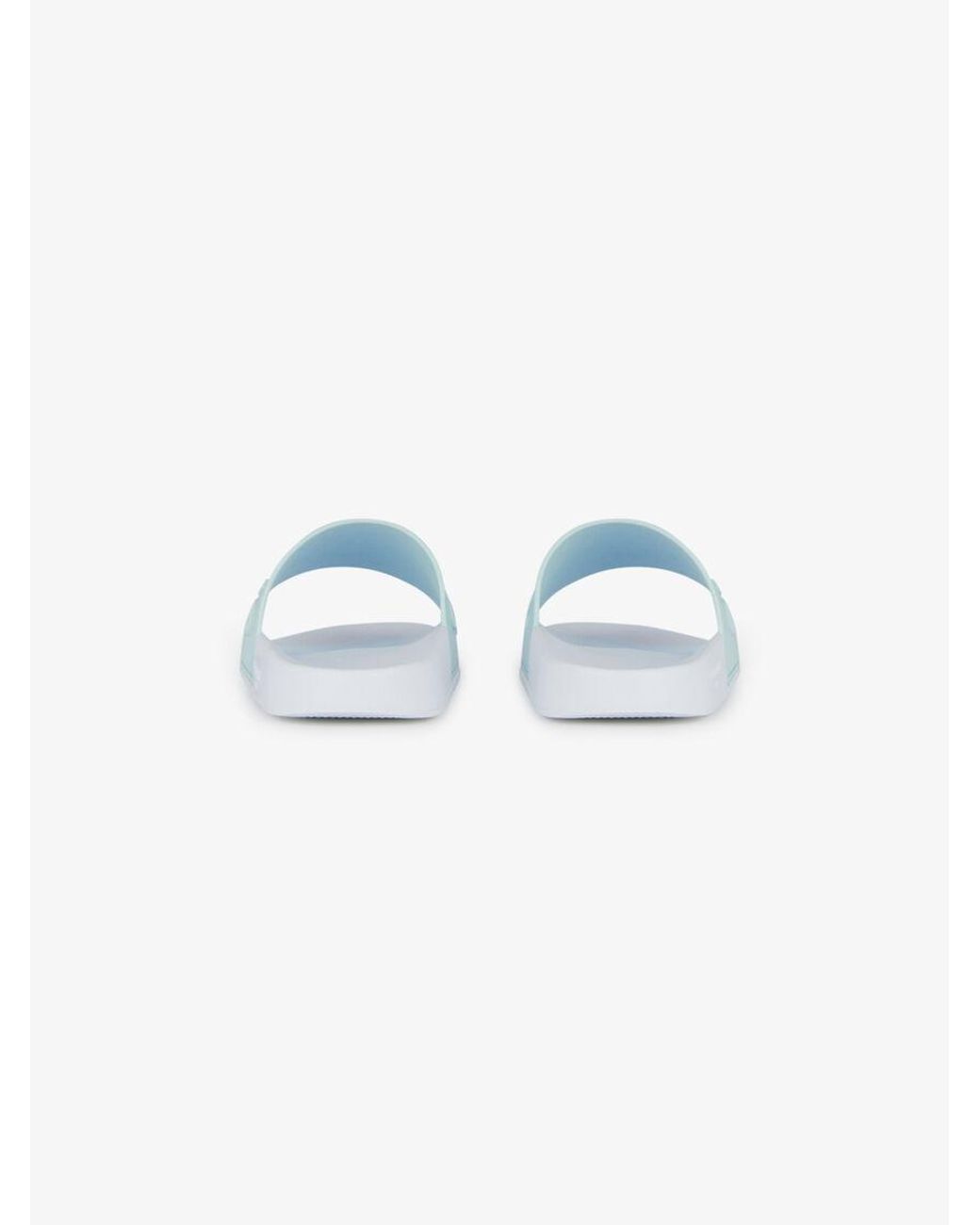 Givenchy White Logo-Embossed Slides