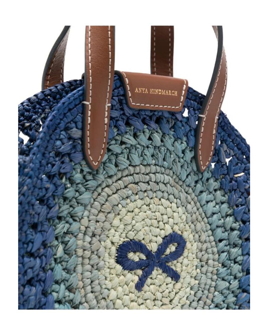Anya Hindmarch Blue Woven Shoulder Bag