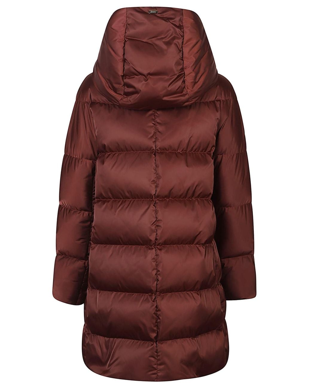 Herno Red Zip-Up Drawstring Hooded Jacket