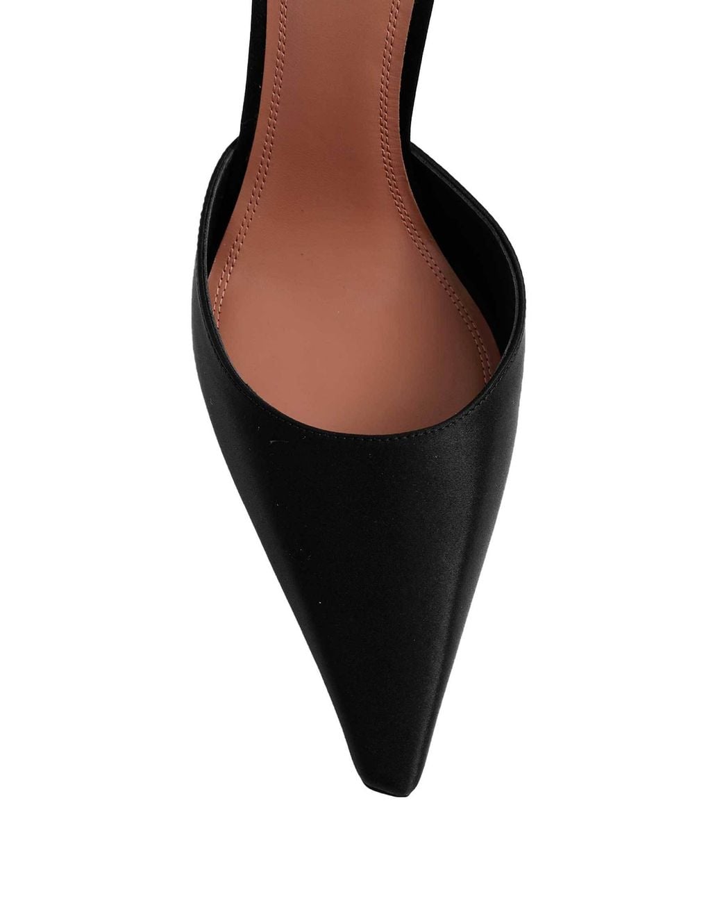 AMINA MUADDI Black Pointed-Toe High-Heeled Sandals