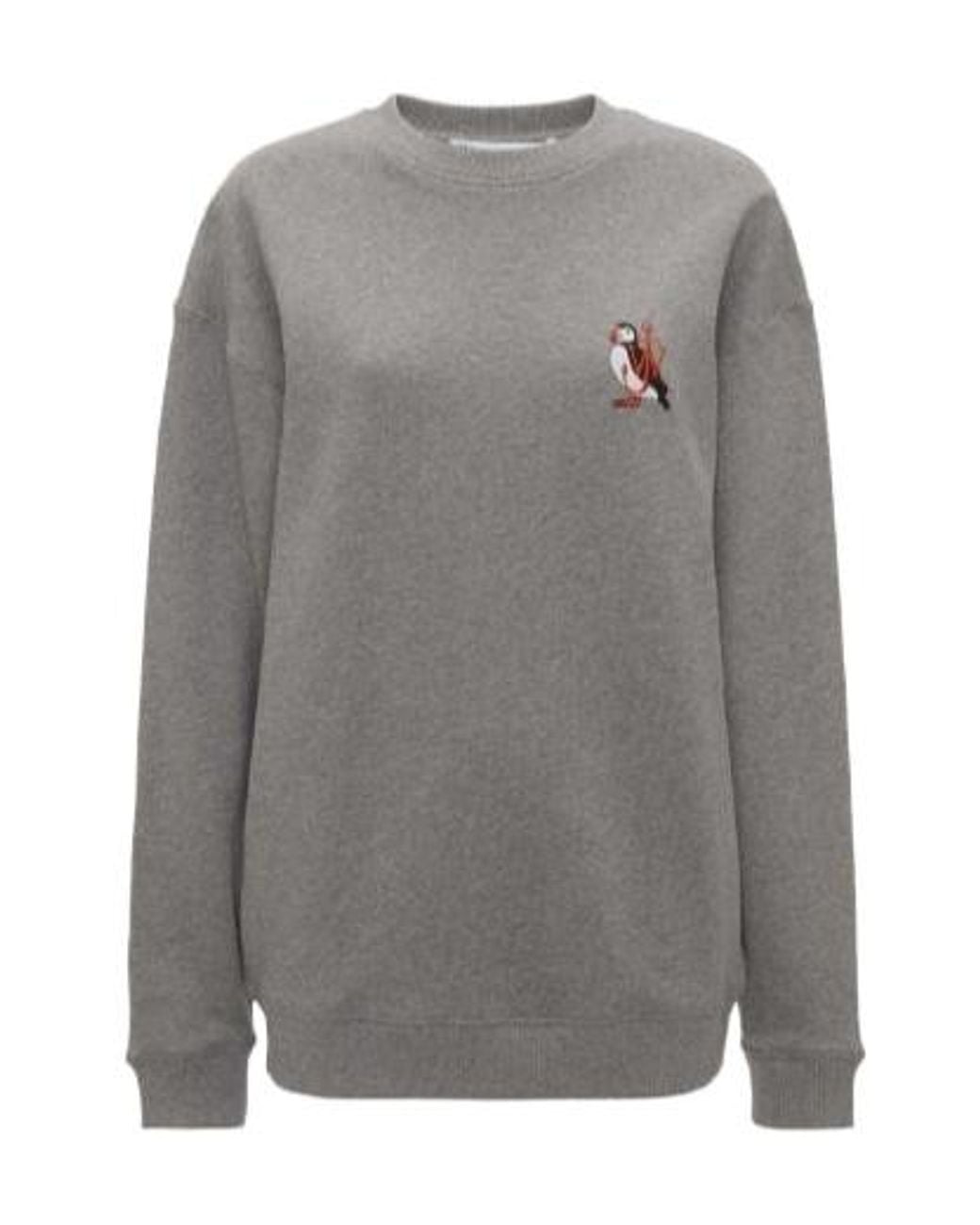 J.W. Anderson Gray Logo-Embroidered Organic Cotton Sweatshirt
