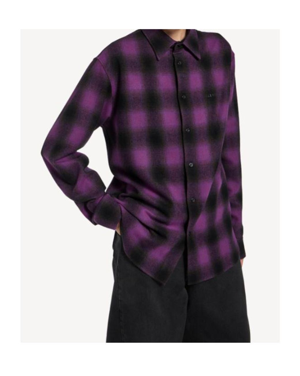 Balenciaga Purple Flannel Shirt