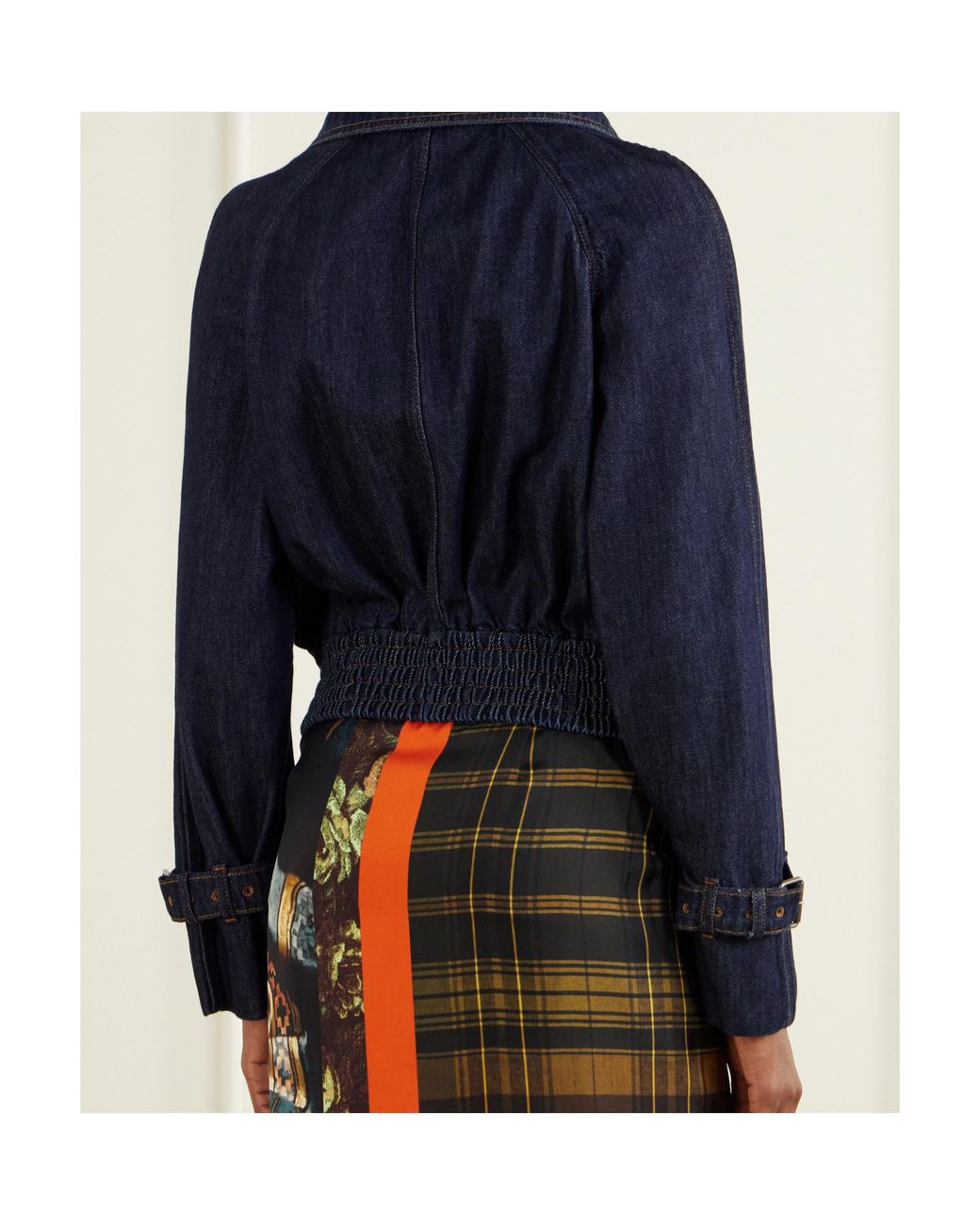 Dries Van Noten Blue Long-Sleeve Denim Jacket