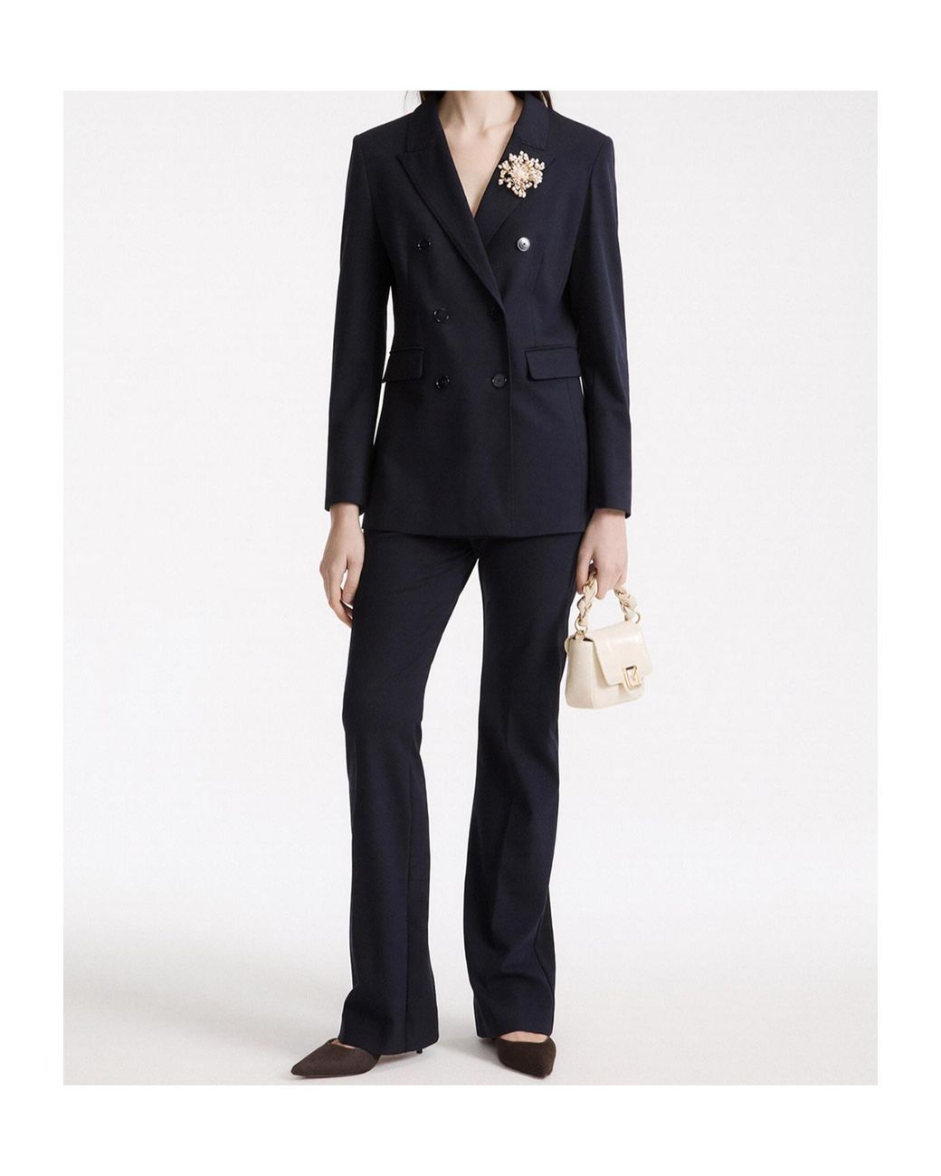 Marella Blue Casual Trousers With Belt Loops