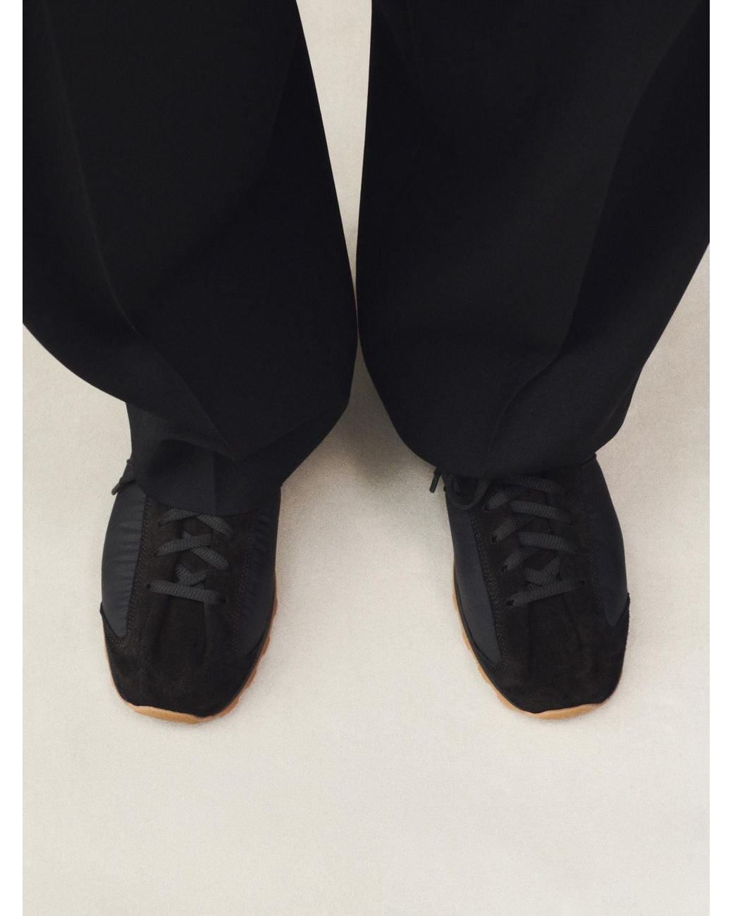 Jacquemus Black Pointed-Toe Tennis Sneakers for men